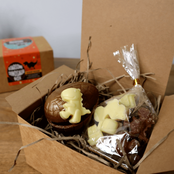 Open Box of the Dinosaur Chocolate Gift Box